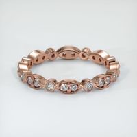 14K Rose Gold Diamond Antique Style Wedding Band Video