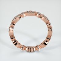 14K Rose Gold Diamond Antique Style Wedding Band Image