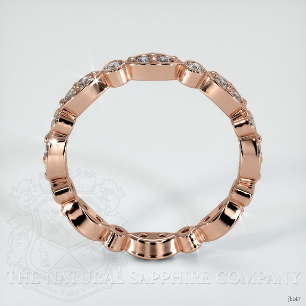 14K Rose Gold Diamond Antique Style Wedding Band