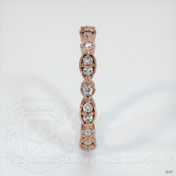 14K Rose Gold Diamond Antique Style Wedding Band