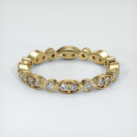 14K Yellow Gold Diamond Antique Style Wedding Band Video