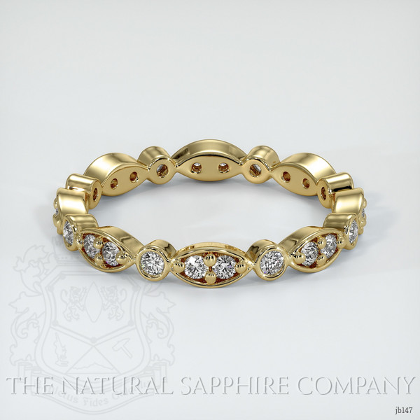 14K Yellow Gold Diamond Antique Style Wedding Band