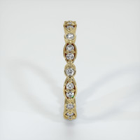 14K Yellow Gold Diamond Antique Style Wedding Band Image