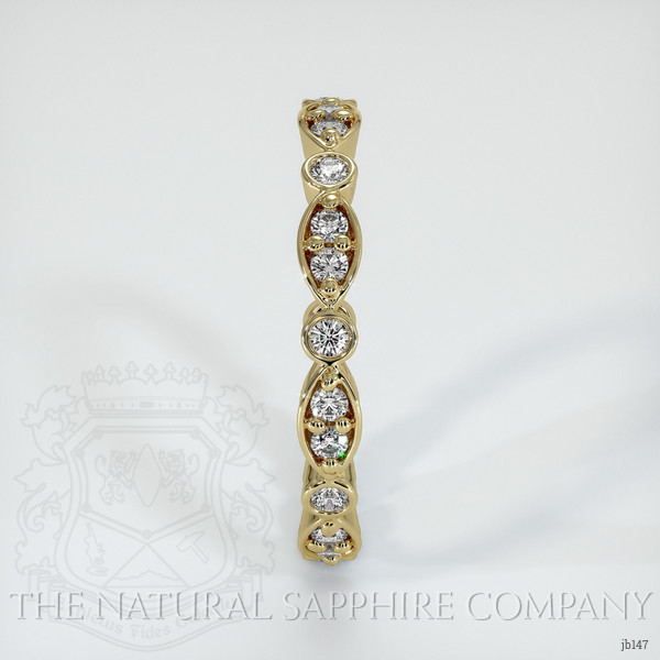 14K Yellow Gold Diamond Antique Style Wedding Band