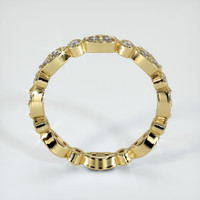 18K Yellow Gold Diamond and Diamond Antique Style Wedding Band Image