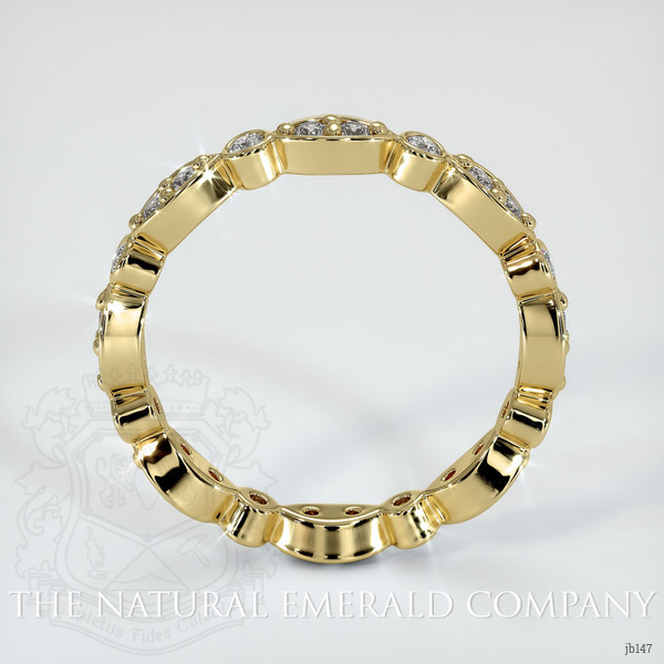 18K Yellow Gold Diamond and Diamond Antique Style Wedding Band