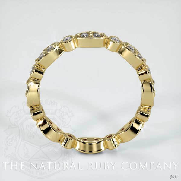 18K Yellow Gold Diamond and Diamond Antique Style Wedding Band