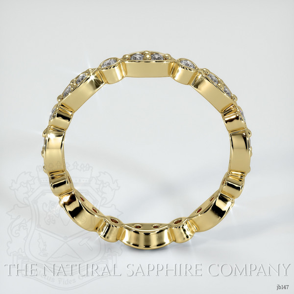 18K Yellow Gold Diamond Antique Style Wedding Band