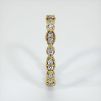 18K Yellow Gold Diamond and Diamond Antique Style Wedding Band Image