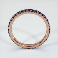 14K Rose Gold Blue Sapphire Eternity Wedding Band Image