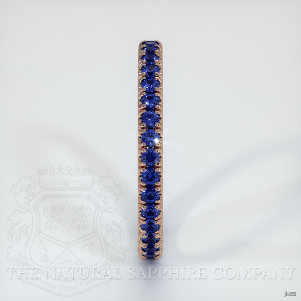 14K Rose Gold Blue Sapphire Eternity Wedding Band