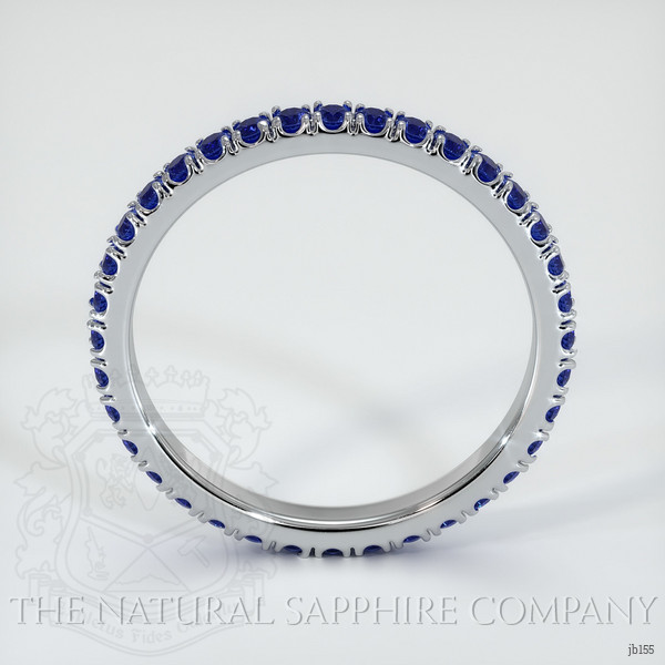 14K White Gold Blue Sapphire Eternity Wedding Band
