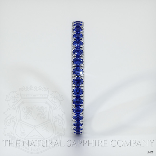 14K White Gold Blue Sapphire Eternity Wedding Band