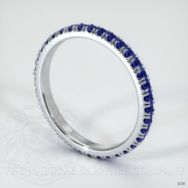 18K White Gold Blue Sapphire Eternity Wedding Band