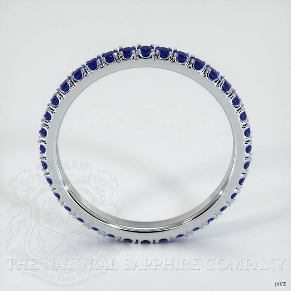 18K White Gold Blue Sapphire Eternity Wedding Band