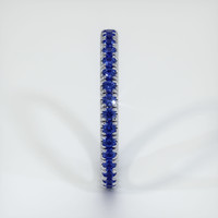 18K White Gold Blue Sapphire Eternity Wedding Band Image
