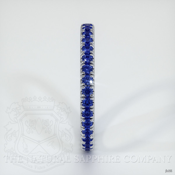 18K White Gold Blue Sapphire Eternity Wedding Band