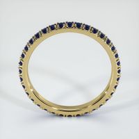 18K Yellow Gold Blue Sapphire Eternity Wedding Band Image