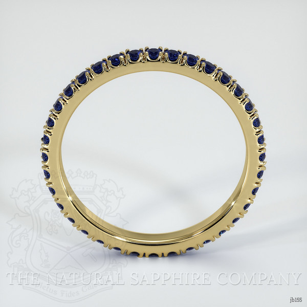 18K Yellow Gold Blue Sapphire Eternity Wedding Band
