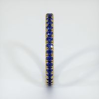18K Yellow Gold Blue Sapphire Eternity Wedding Band Image