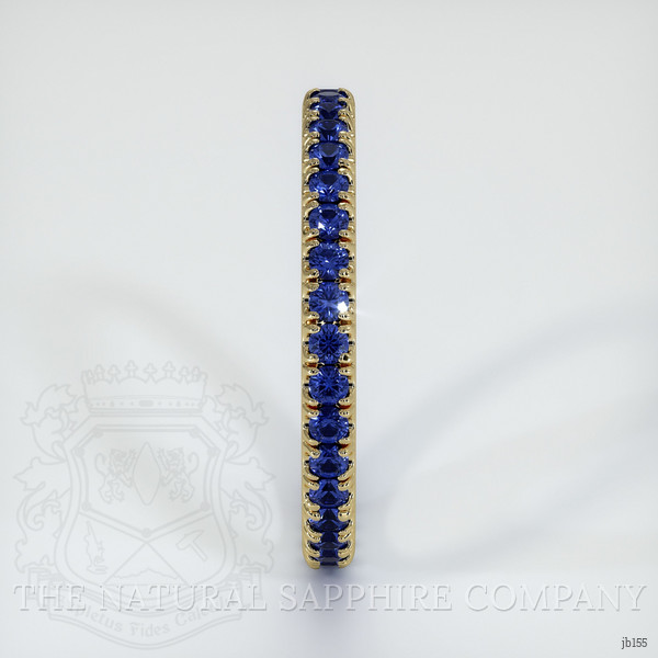 18K Yellow Gold Blue Sapphire Eternity Wedding Band