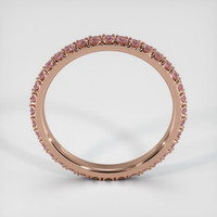 14K Rose Gold Pink Sapphire Eternity Wedding Band Image