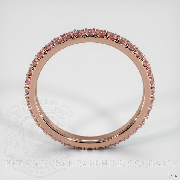 14K Rose Gold Pink Sapphire Eternity Wedding Band