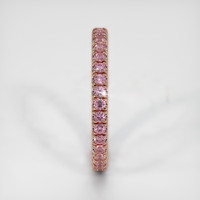 14K Rose Gold Pink Sapphire Eternity Wedding Band Image