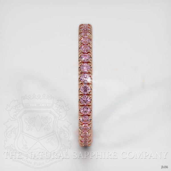 14K Rose Gold Pink Sapphire Eternity Wedding Band