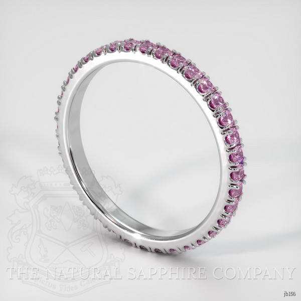 14K White Gold Pink Sapphire Eternity Wedding Band