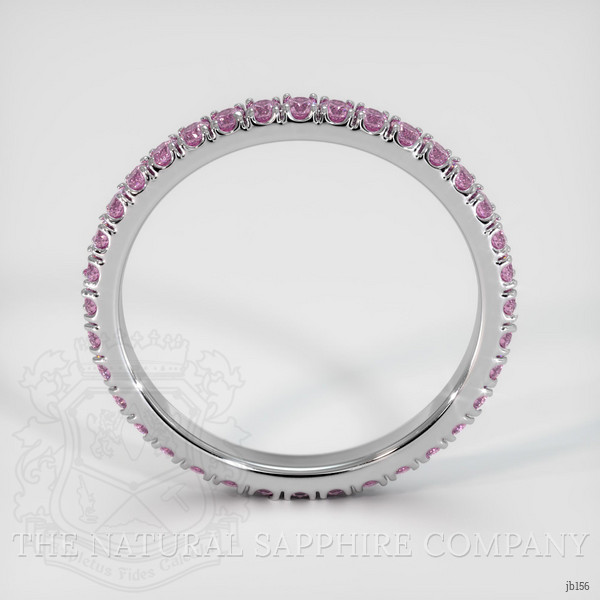 14K White Gold Pink Sapphire Eternity Wedding Band