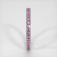 14K White Gold Pink Sapphire Eternity Wedding Band Image