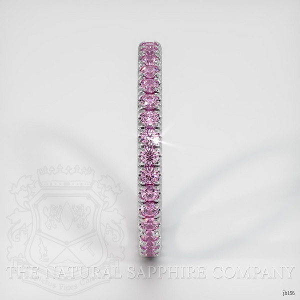 14K White Gold Pink Sapphire Eternity Wedding Band