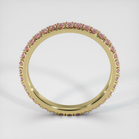 14K Yellow Gold Pink Sapphire Eternity Wedding Band Image