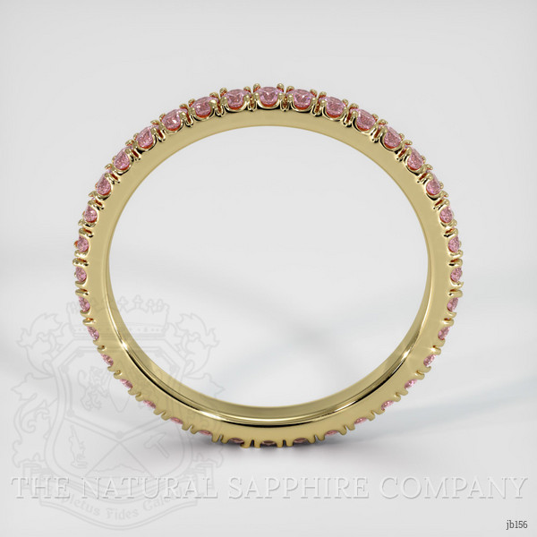 14K Yellow Gold Pink Sapphire Eternity Wedding Band