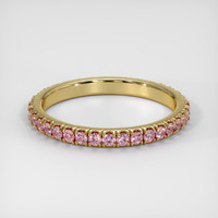 18K Yellow Gold Pink Sapphire Eternity Wedding Band Video
