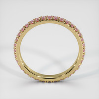 18K Yellow Gold Pink Sapphire Eternity Wedding Band Image