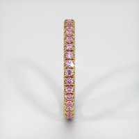 18K Yellow Gold Pink Sapphire Eternity Wedding Band Image