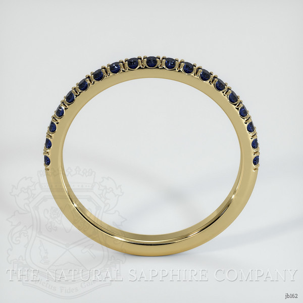 14K Yellow Gold Blue Sapphire Pave Wedding Band