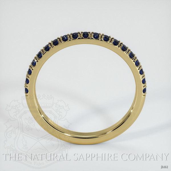 18K Yellow Gold Blue Sapphire Pave Wedding Band