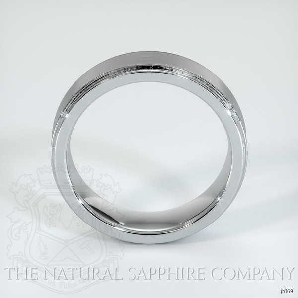14K White Gold Men's Plain Band