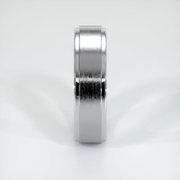 18K White Gold Men's Plain Band Image
