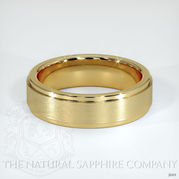 18K Yellow Gold Men's Plain Band