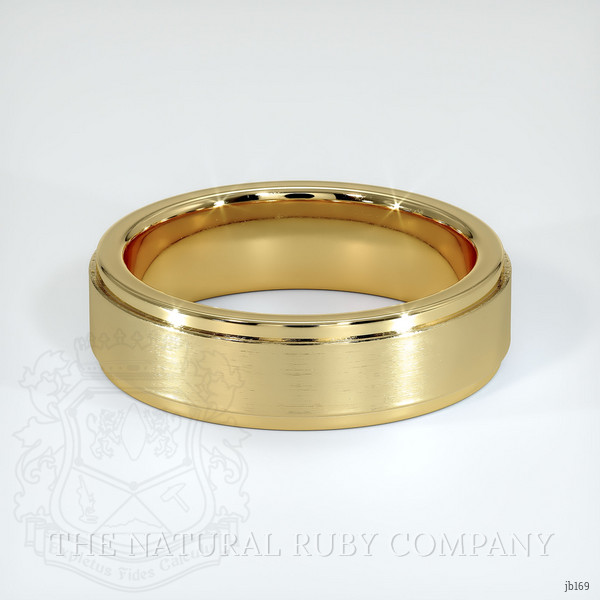 18K Yellow Gold Men's Plain Band