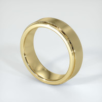 18K Yellow Gold Men's Plain Band Image
