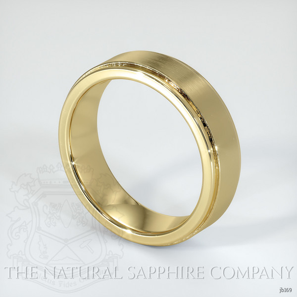 18K Yellow Gold Men's Plain Band