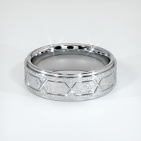 14K White Gold Men's Plain Band Video