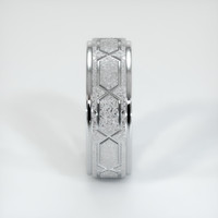 14K White Gold Men's Plain Band Image