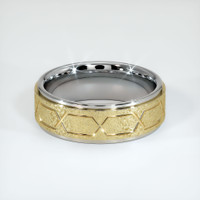 14K White & Yellow Men's Plain Band Video