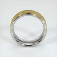 14K White & Yellow Men's Plain Band Image